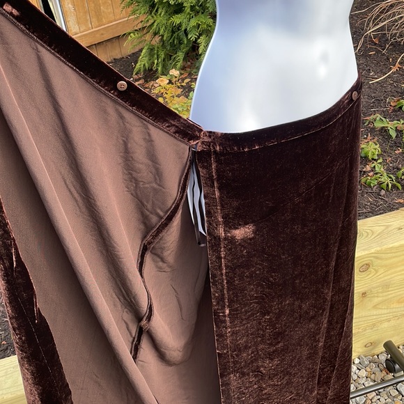 Eileen Fisher Silk/Rayon Wrapped Velvet Maxi Skirt - Picture 11 of 12
